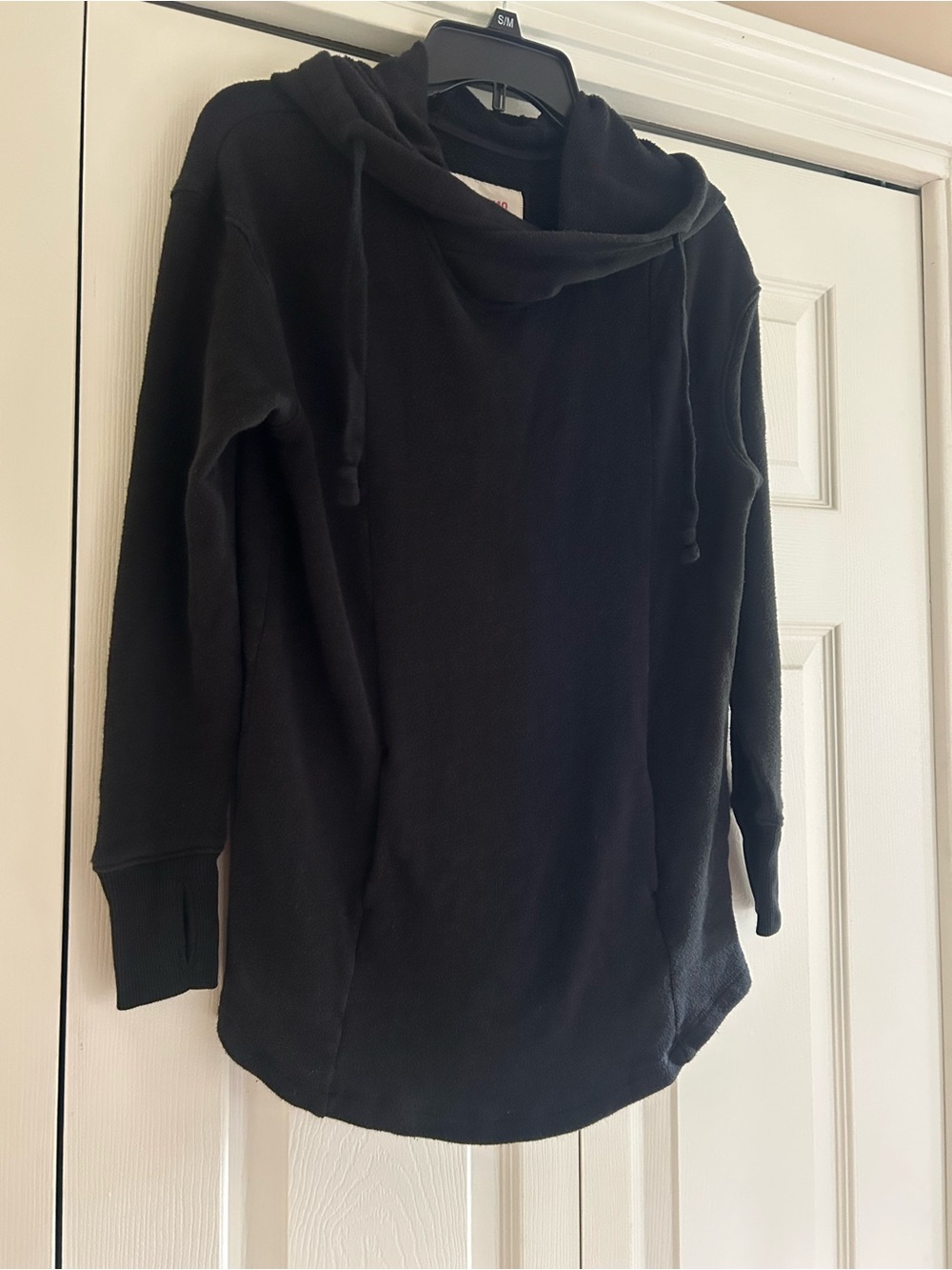 Mossimo Long Tunic Style Hoodie with Pockets and Thumb Holes